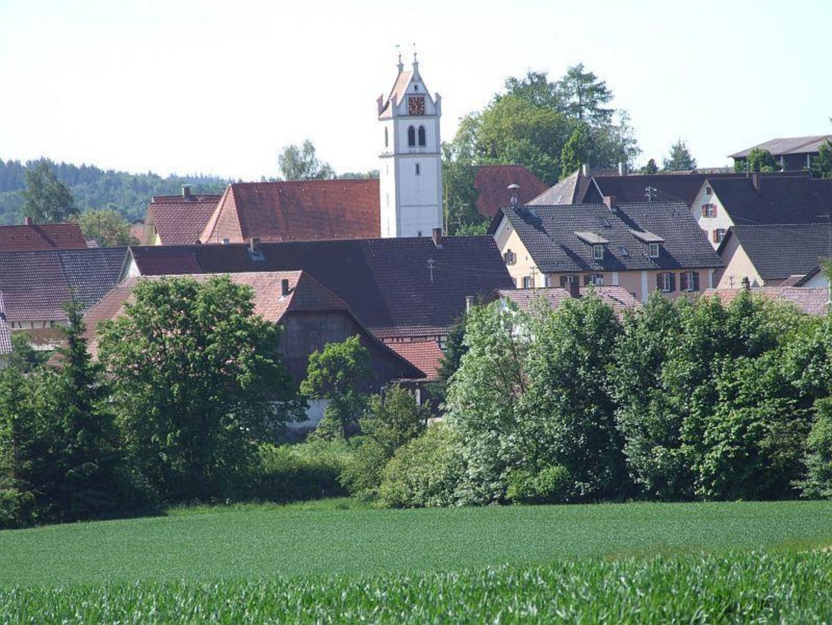 Blick auf Dürnau - das Bild wird mit Klick vergrößert